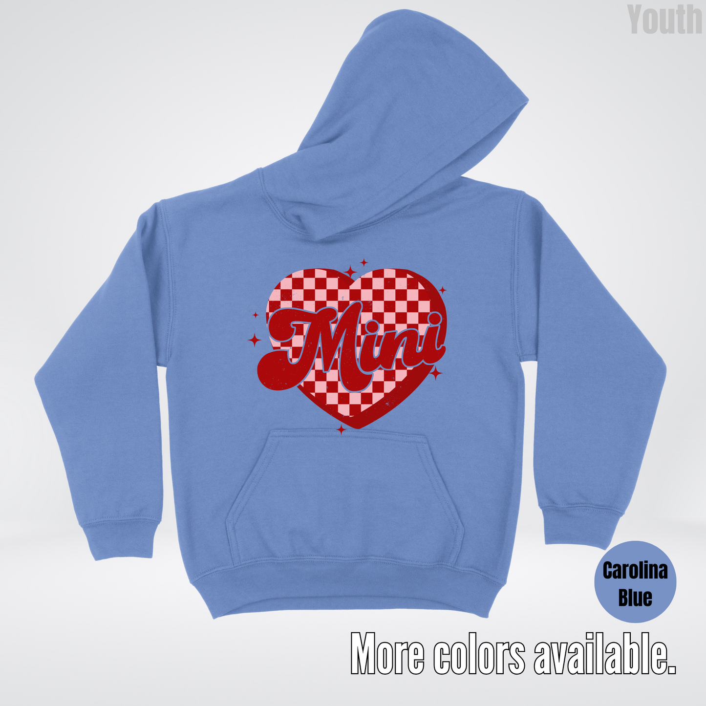 Mini Checkered Heart Youth Hoodie