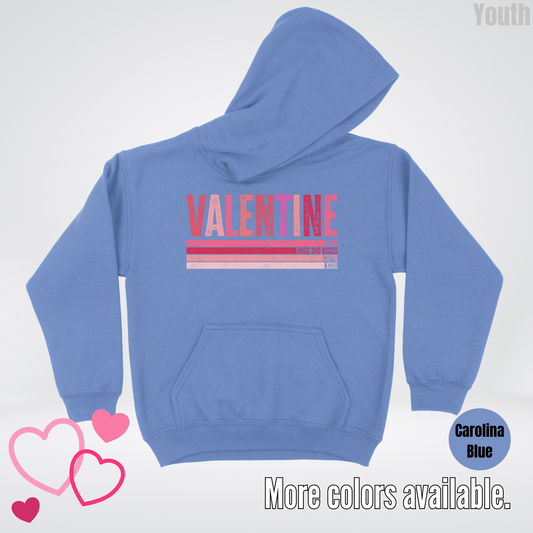 Valentine Hugs & Kisses Youth Hoodie