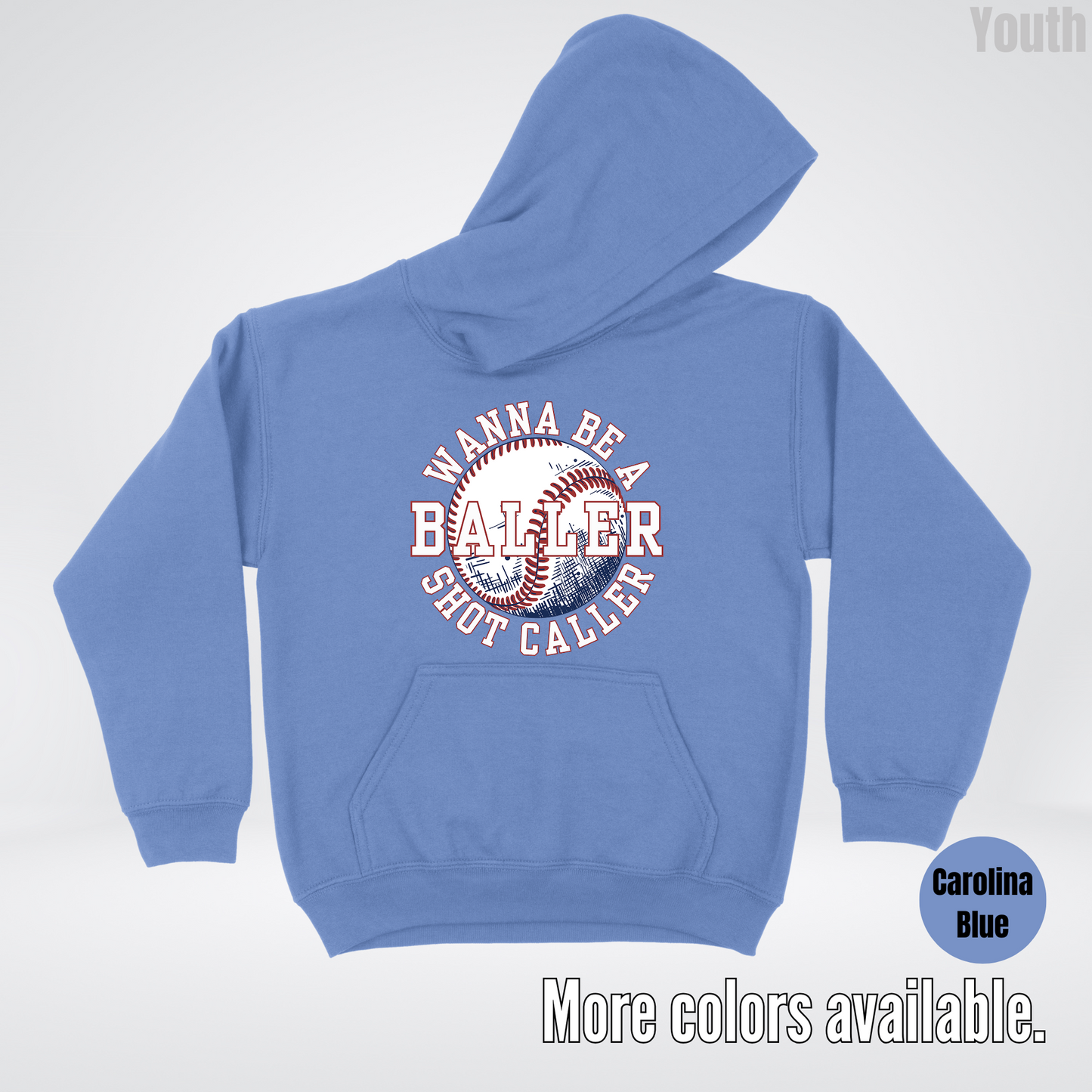 Wanna Be A Baller Shot Caller Youth Hoodie