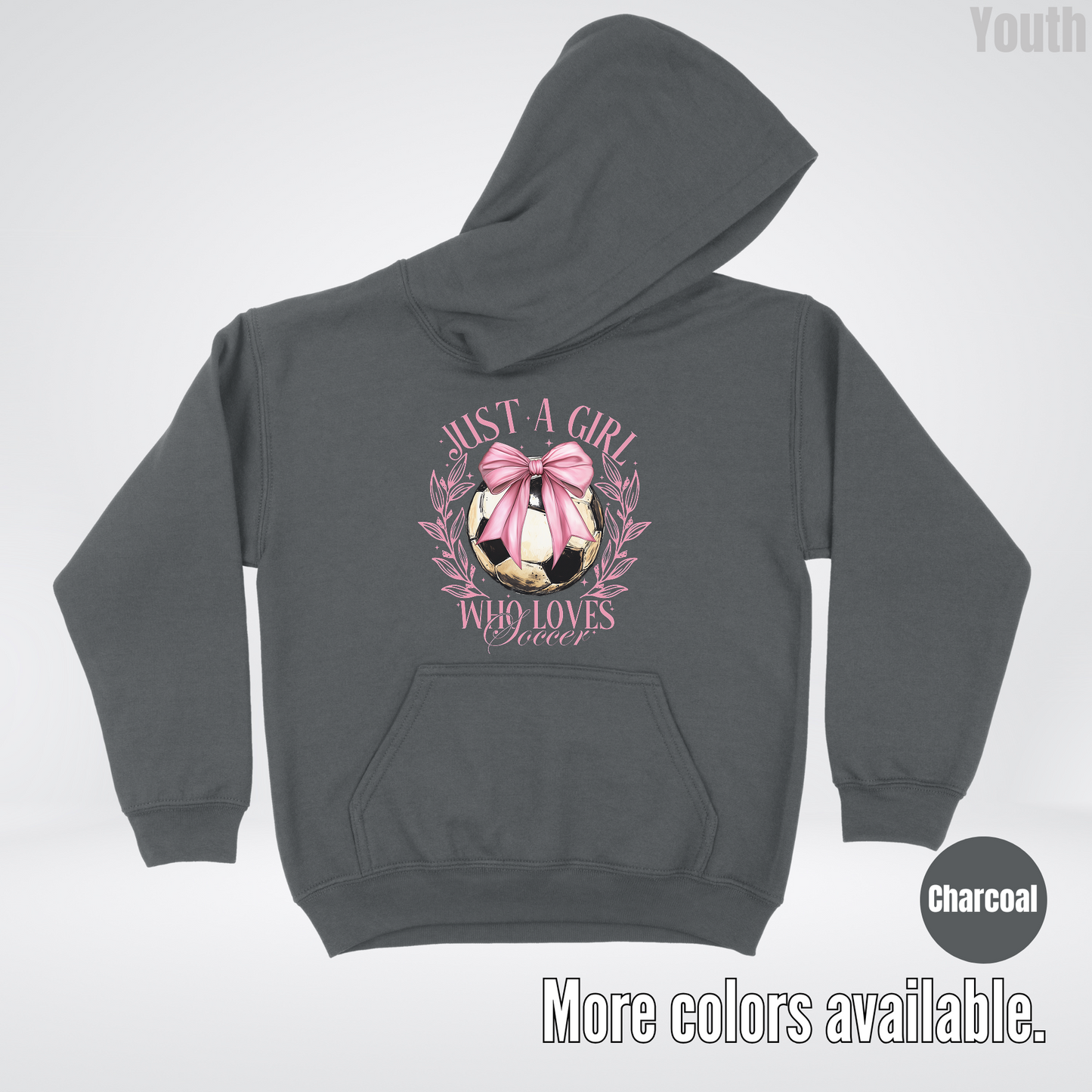Just A Girl Who Loves Soccer Youth Hoodie