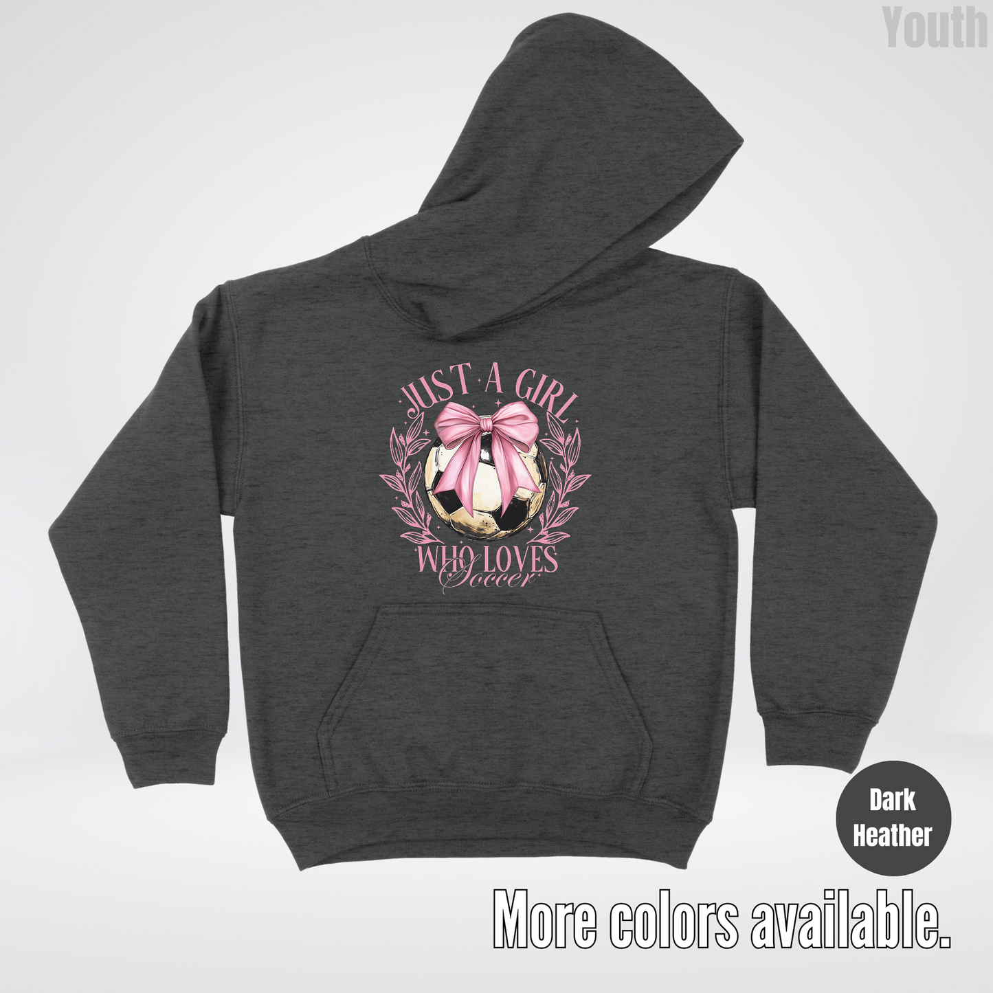 Just A Girl Who Loves Soccer Youth Hoodie