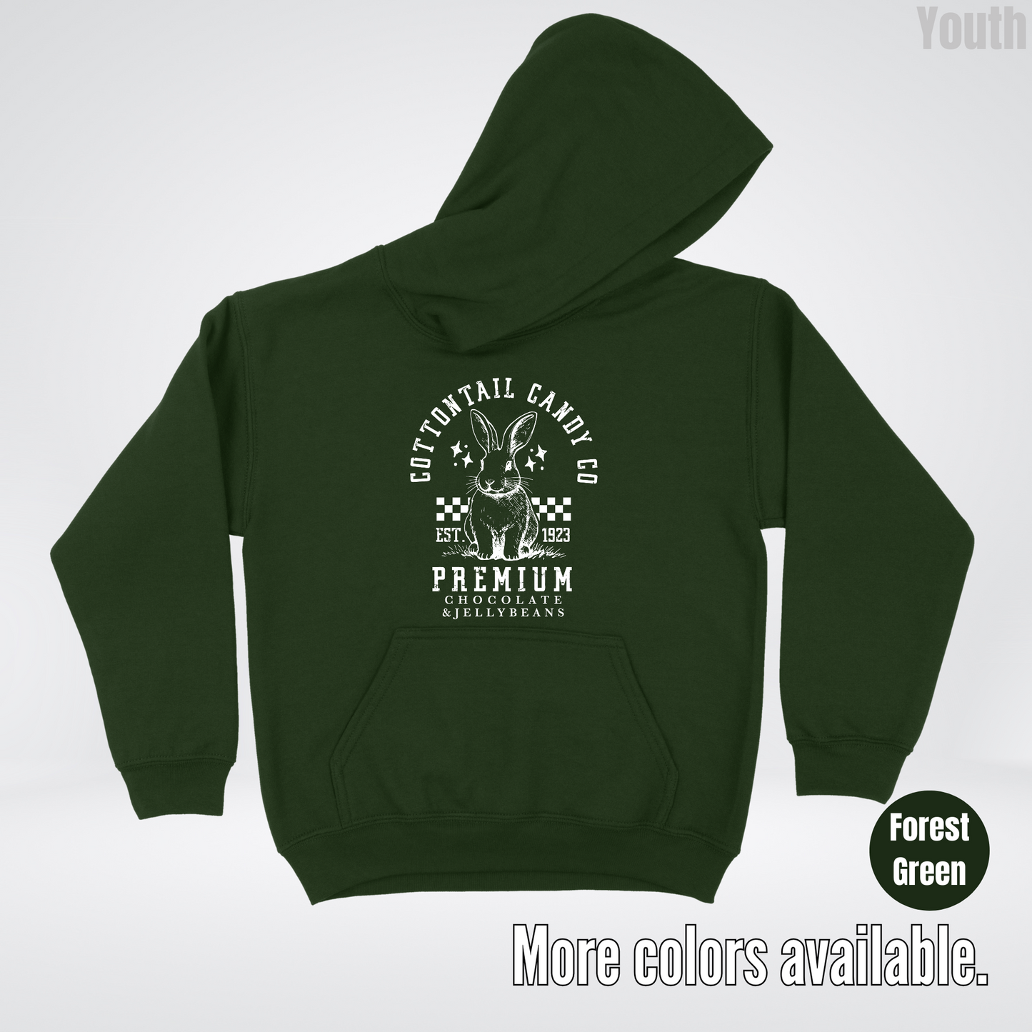 Cottontail Candy Co Premium Easter Youth Hoodie