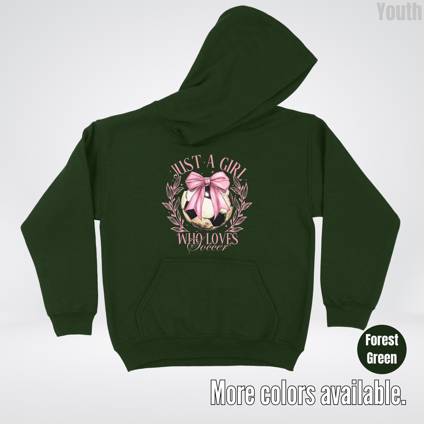 Just A Girl Who Loves Soccer Youth Hoodie