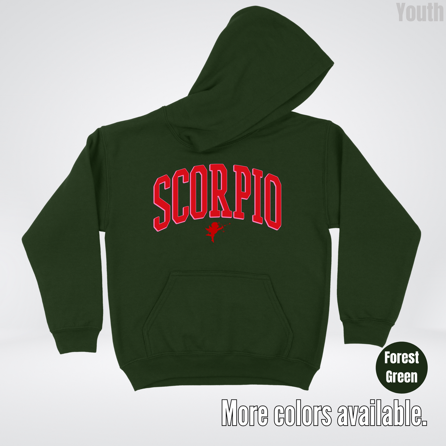 Scorpio Valentines Day Varsity Youth Hoodie
