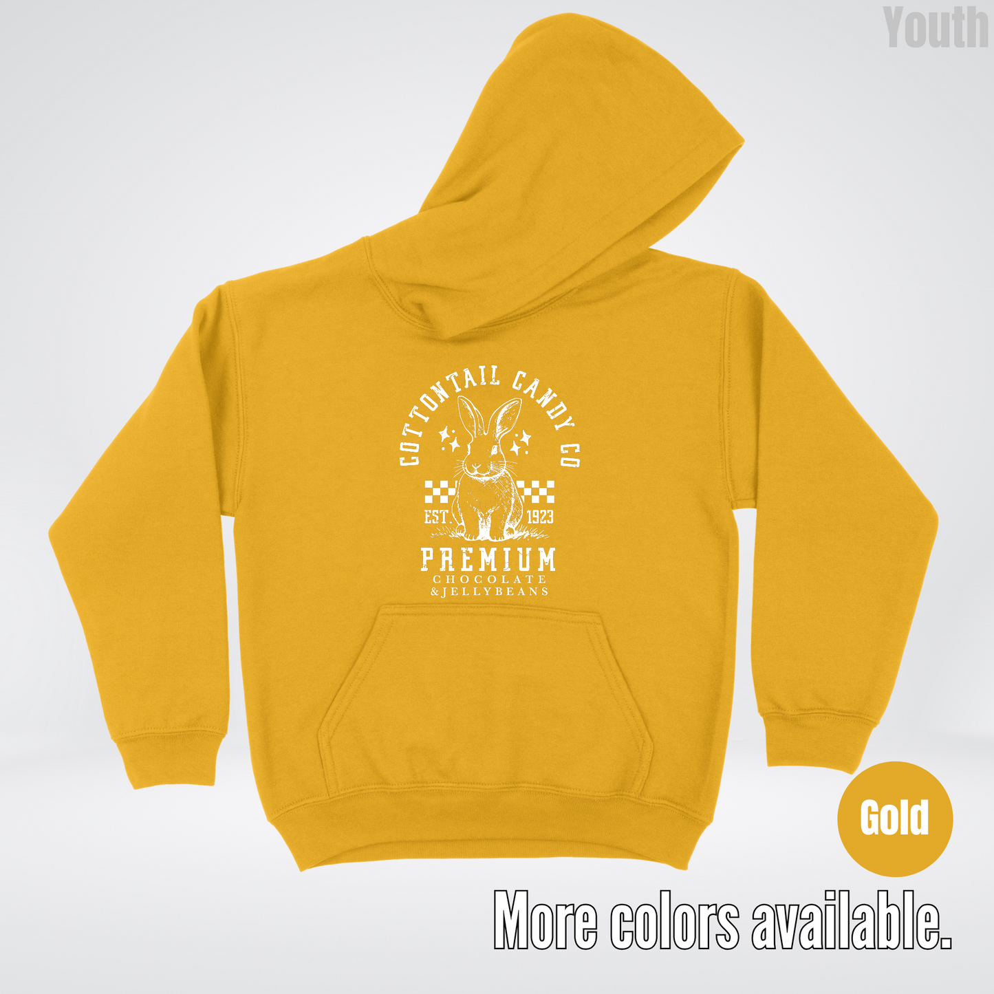 Cottontail Candy Co Premium Easter Youth Hoodie