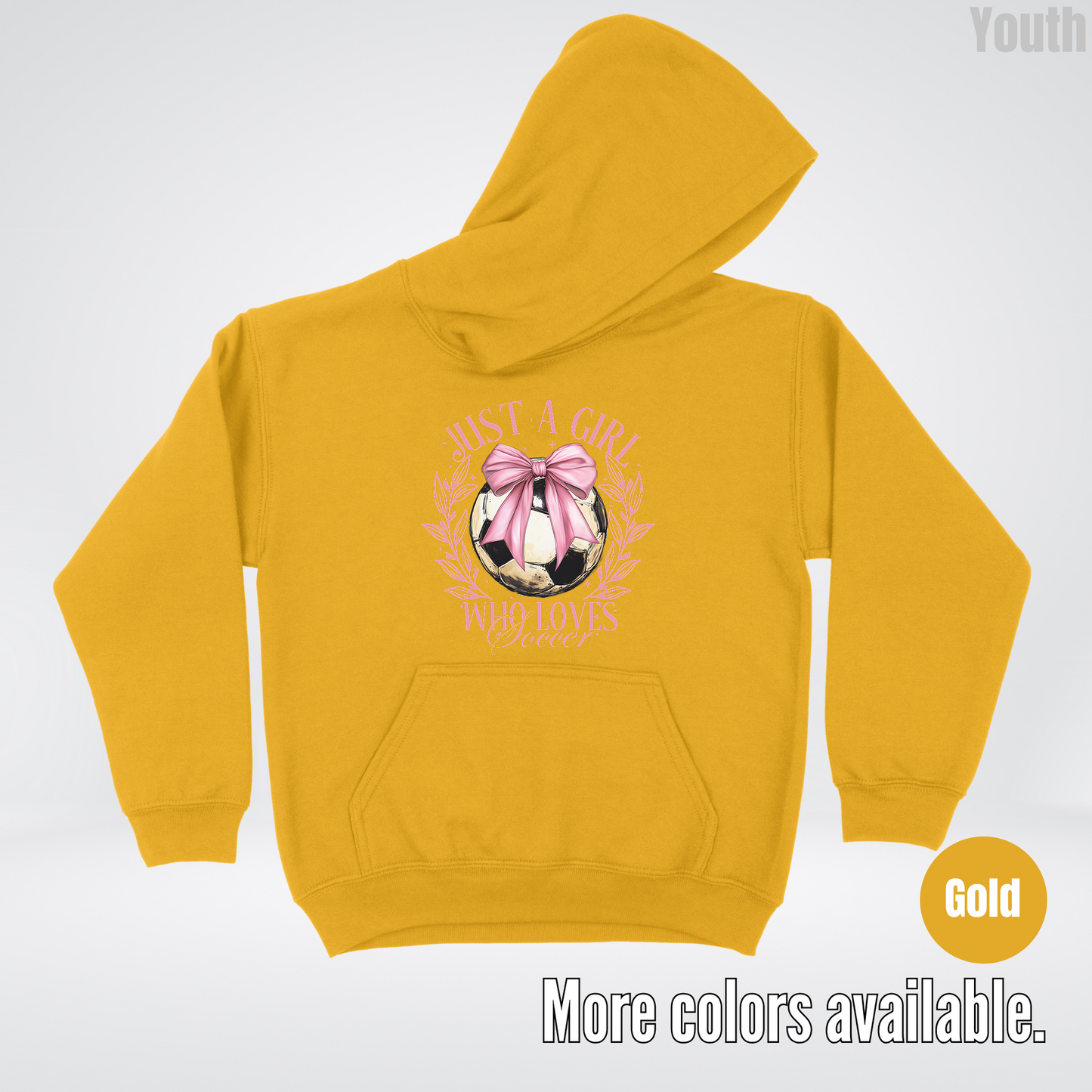 Just A Girl Who Loves Soccer Youth Hoodie