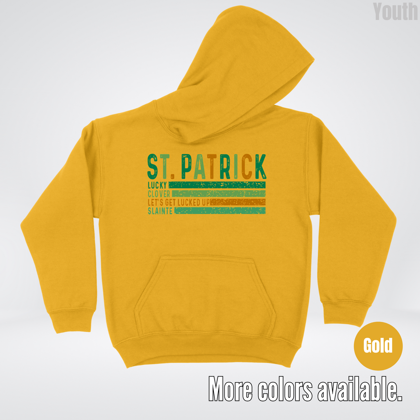 St. Patrick's Lucky Clover Let's Get Lucked Up Slainte St. Patrick's Day Youth Hoodie