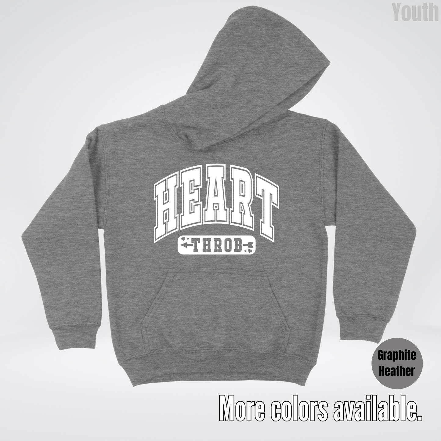 Heart Throb - White Design - Youth Hoodie