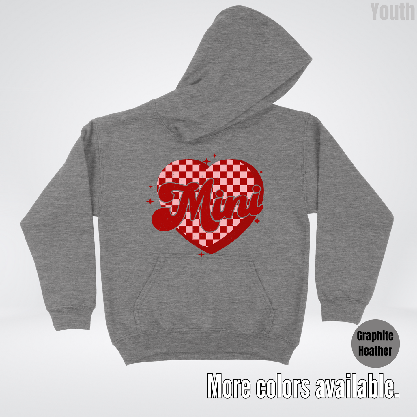 Mini Checkered Heart Youth Hoodie