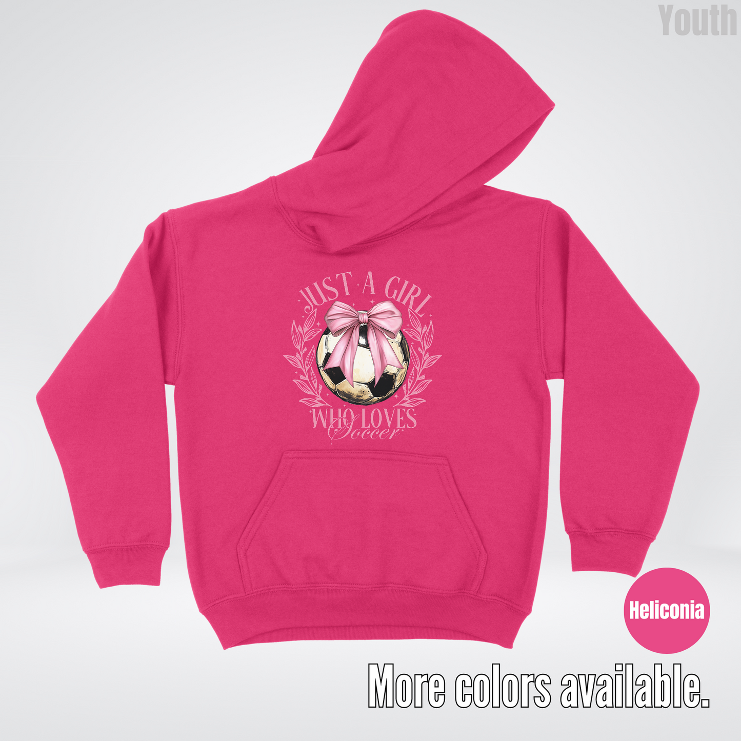Just A Girl Who Loves Soccer Youth Hoodie