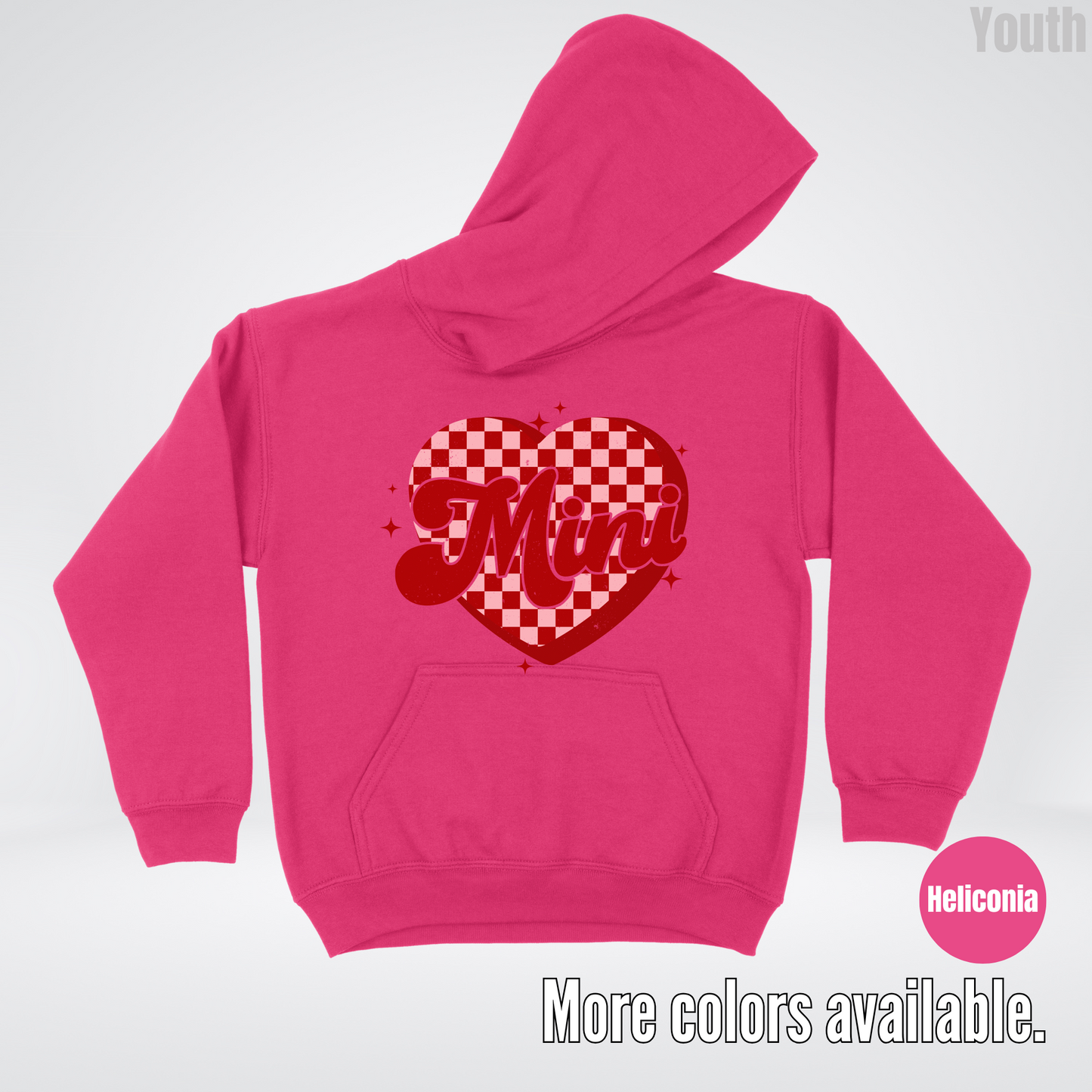 Mini Checkered Heart Youth Hoodie