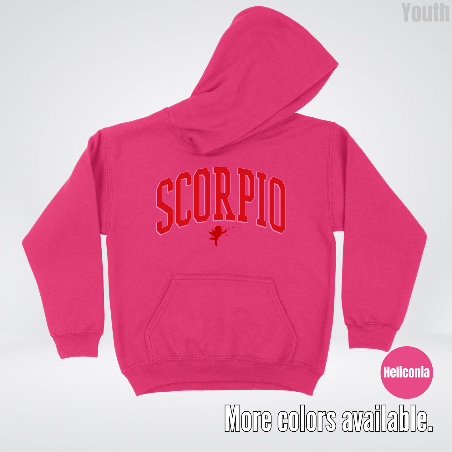 Scorpio Valentines Day Varsity Youth Hoodie