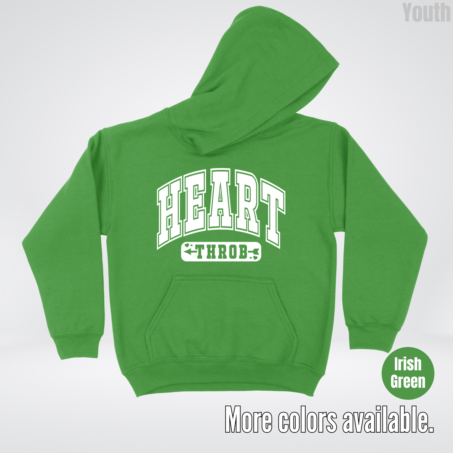 Heart Throb - White Design - Youth Hoodie