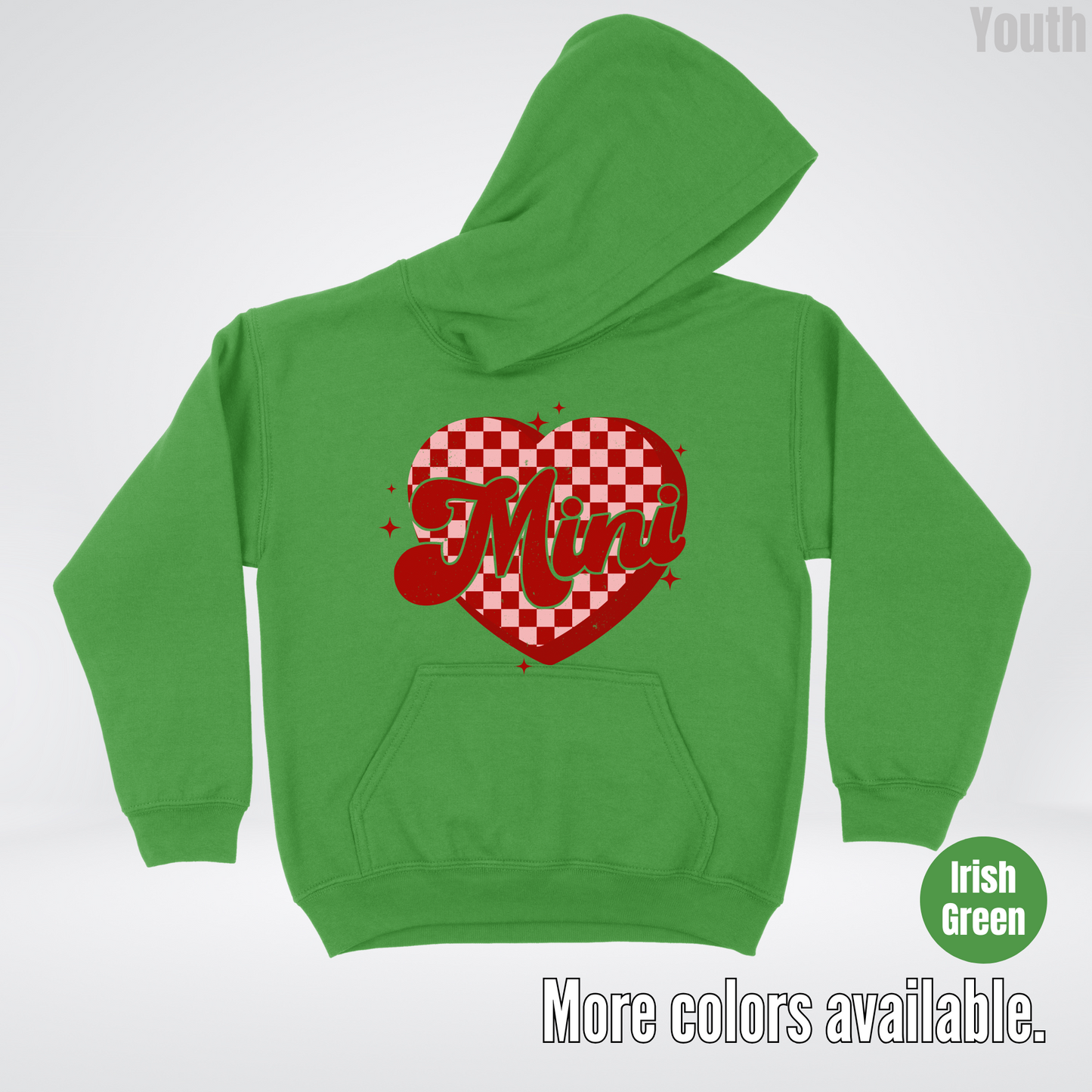 Mini Checkered Heart Youth Hoodie
