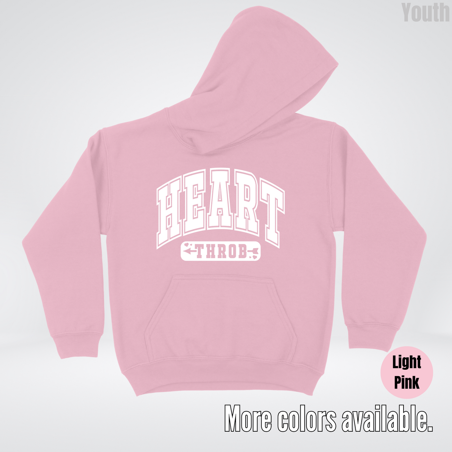 Heart Throb - White Design - Youth Hoodie