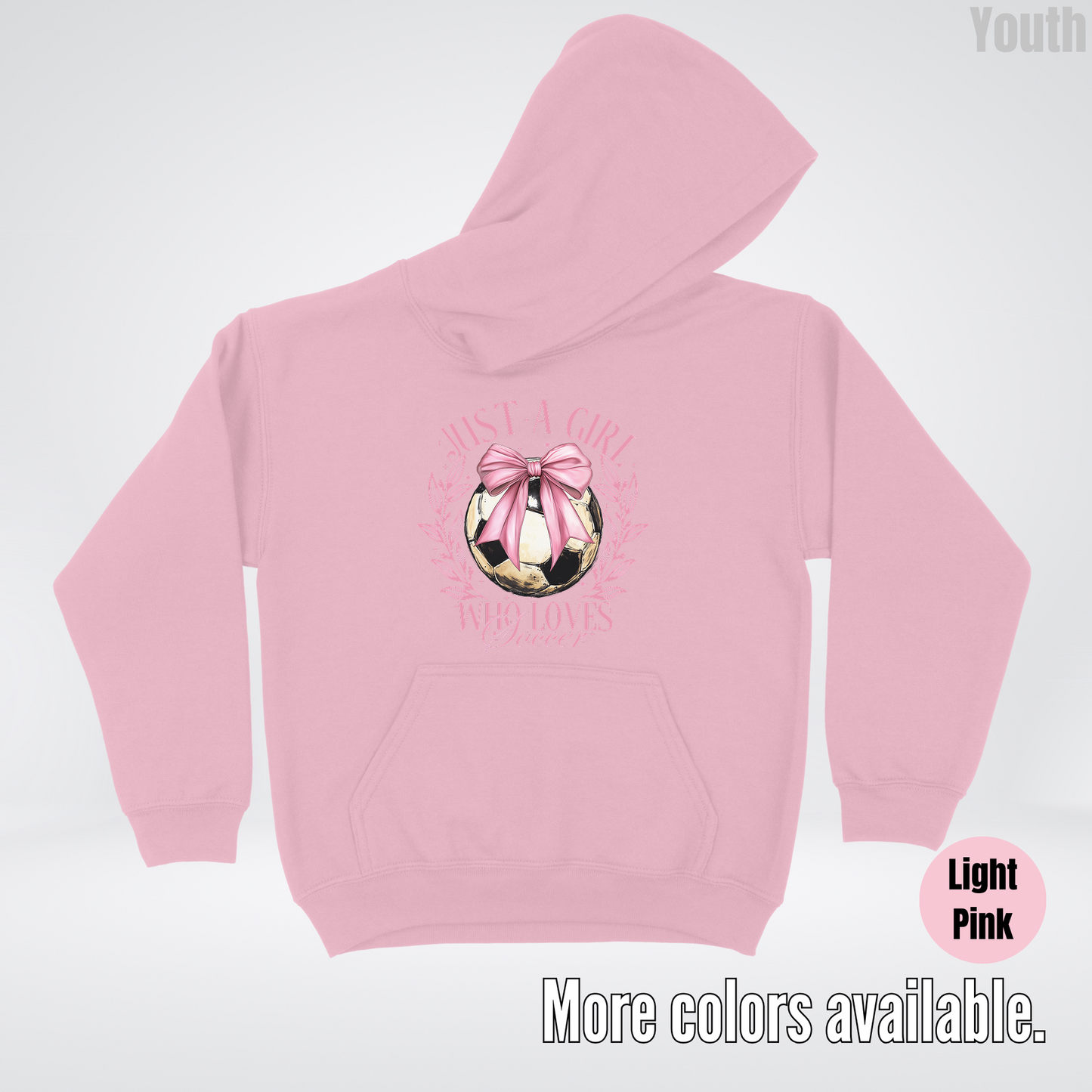Just A Girl Who Loves Soccer Youth Hoodie
