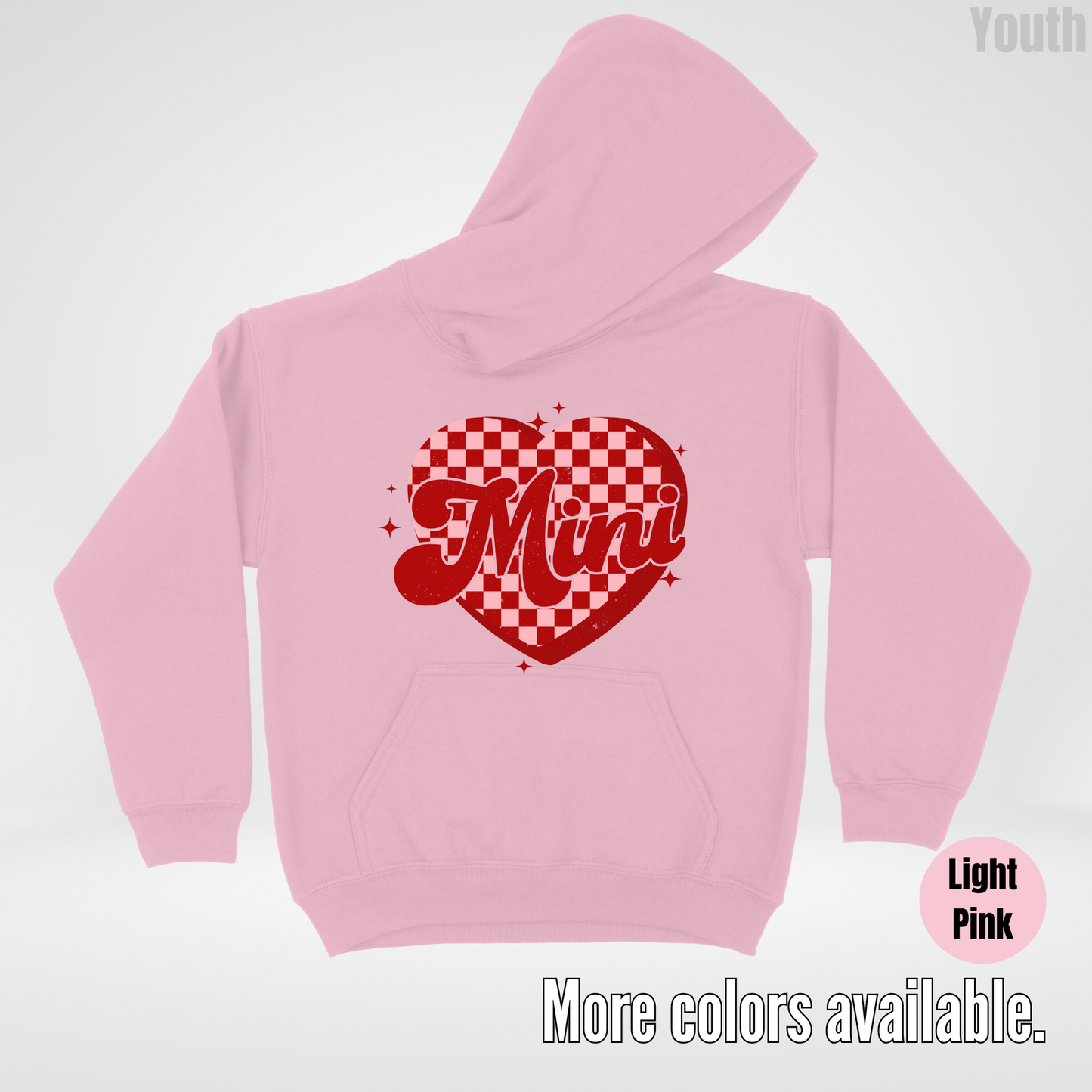 Mini Checkered Heart Youth Hoodie