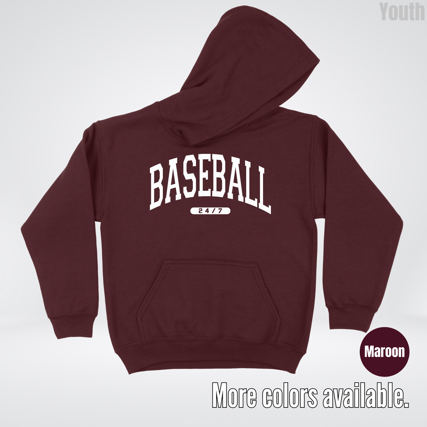 BASEBALL 24/7 Youth Hoodie