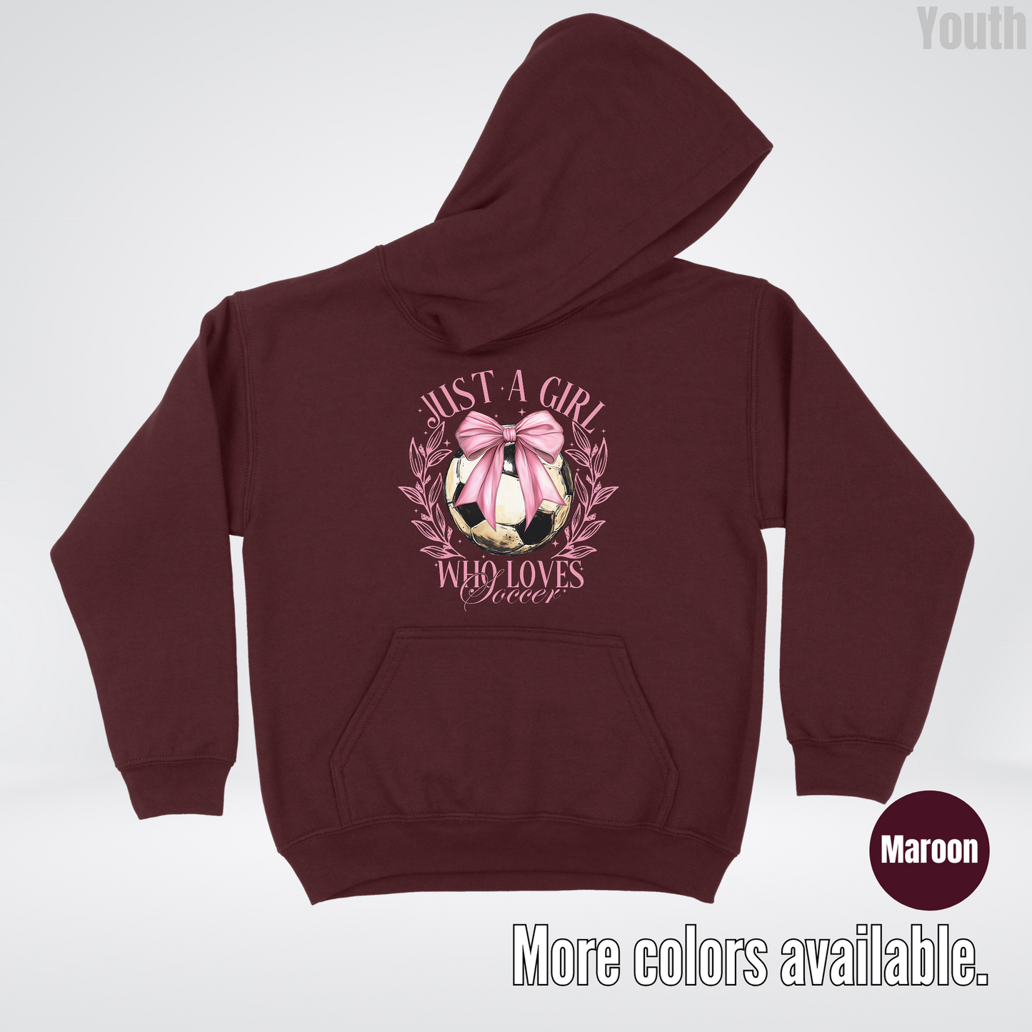 Just A Girl Who Loves Soccer Youth Hoodie