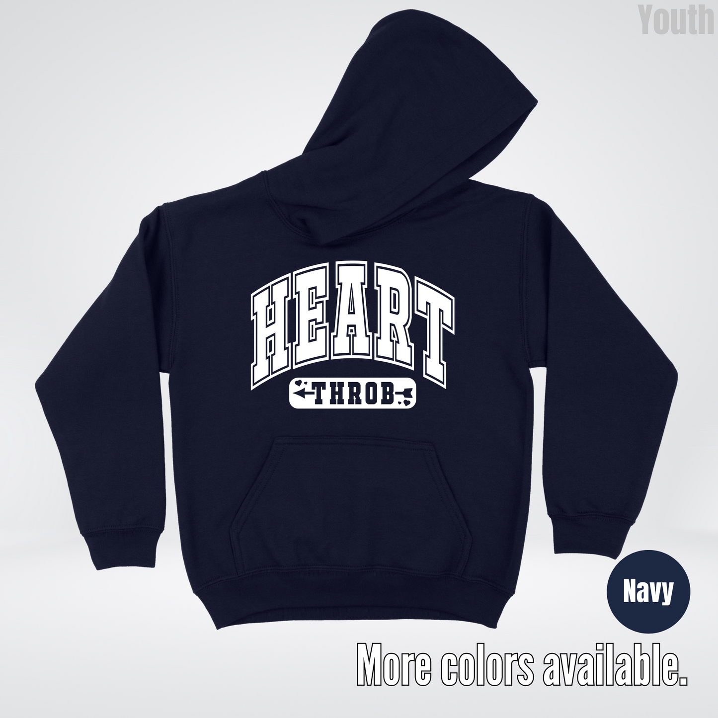 Heart Throb - White Design - Youth Hoodie