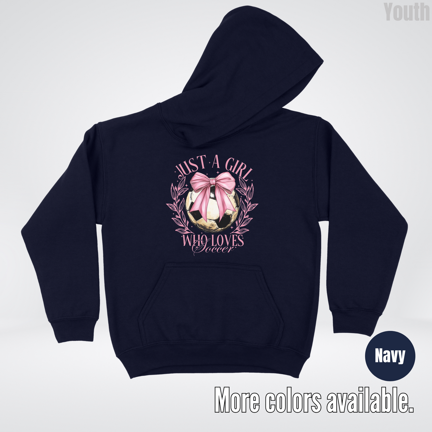 Just A Girl Who Loves Soccer Youth Hoodie