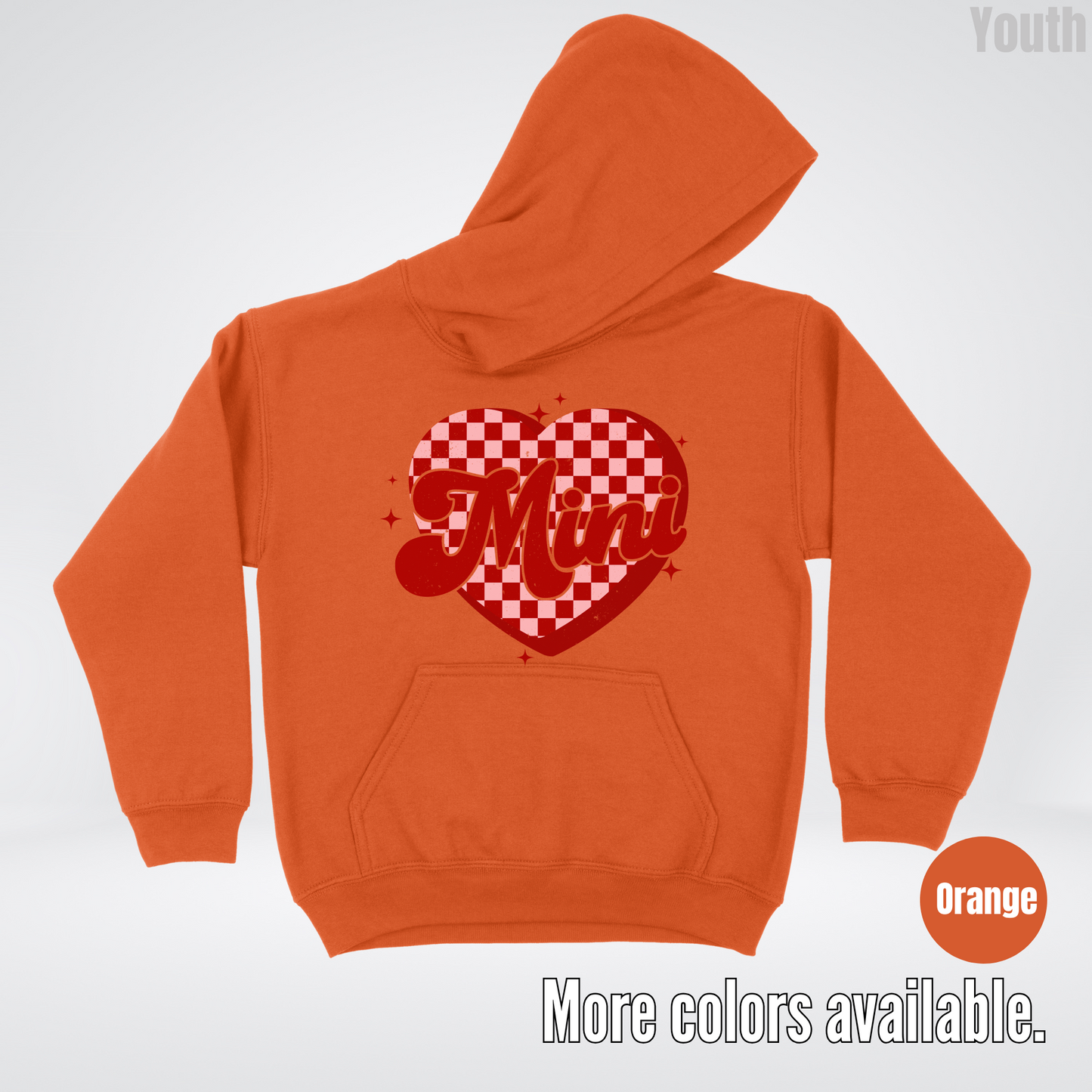 Mini Checkered Heart Youth Hoodie