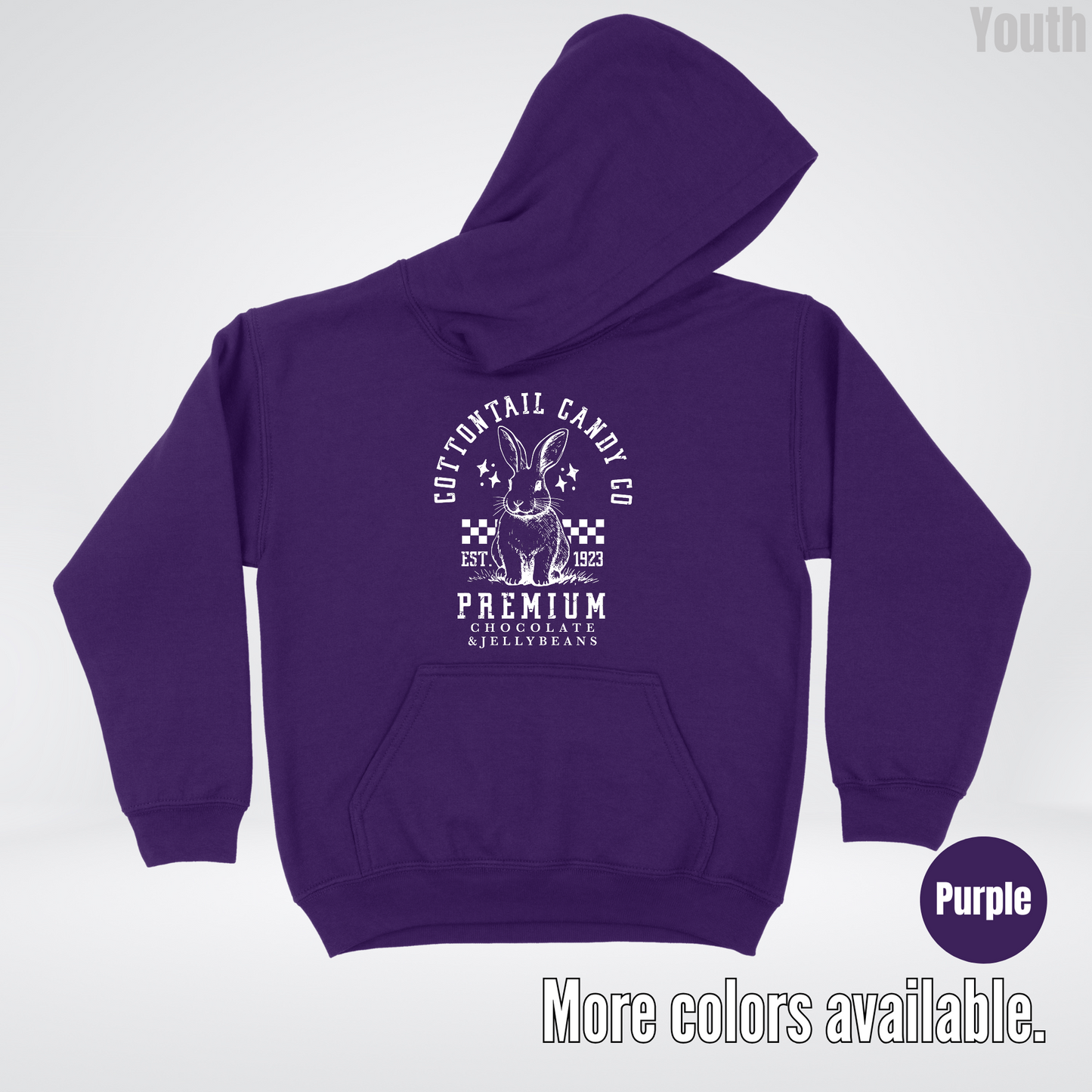Cottontail Candy Co Premium Easter Youth Hoodie