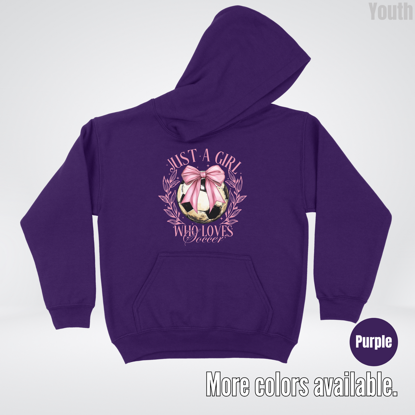 Just A Girl Who Loves Soccer Youth Hoodie