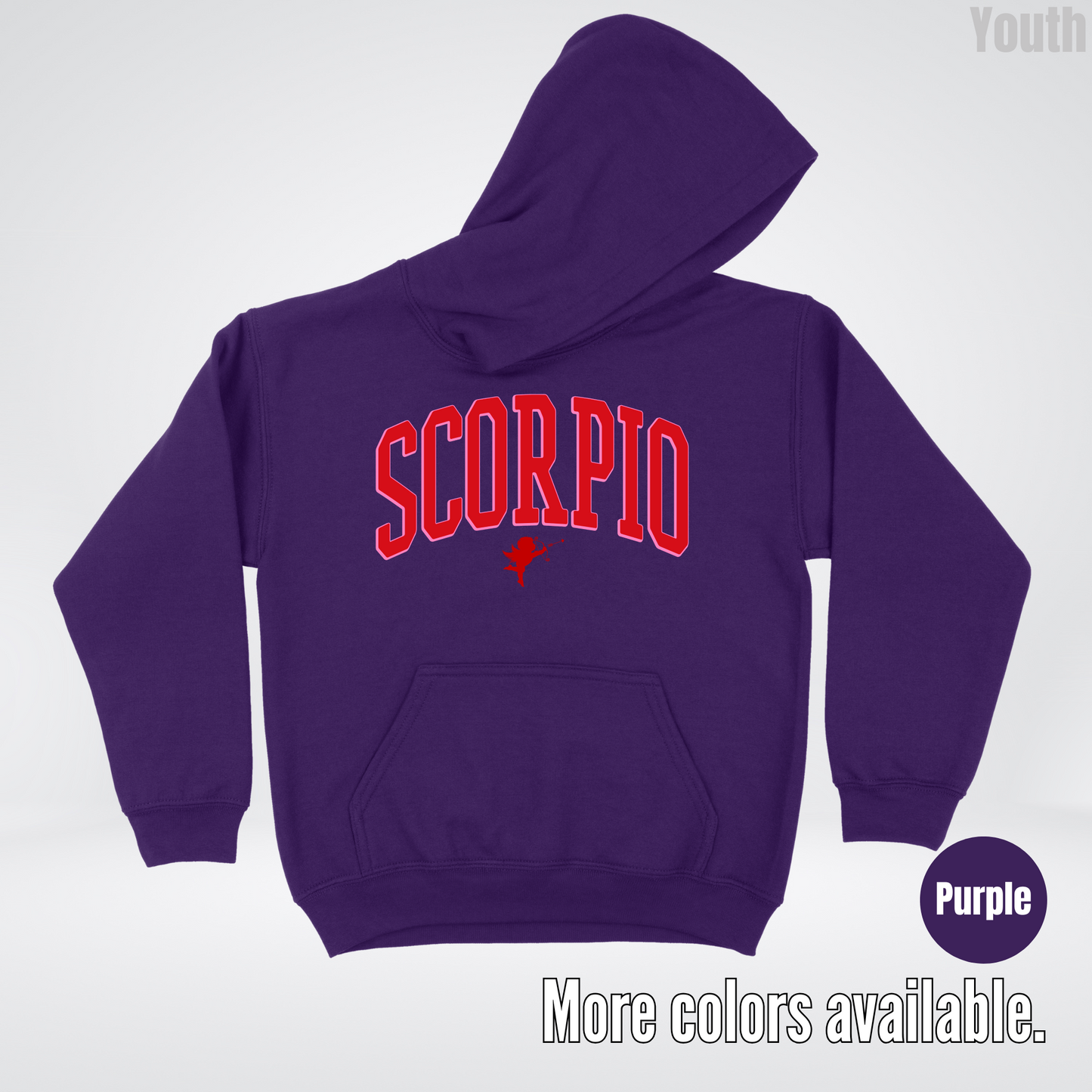 Scorpio Valentines Day Varsity Youth Hoodie