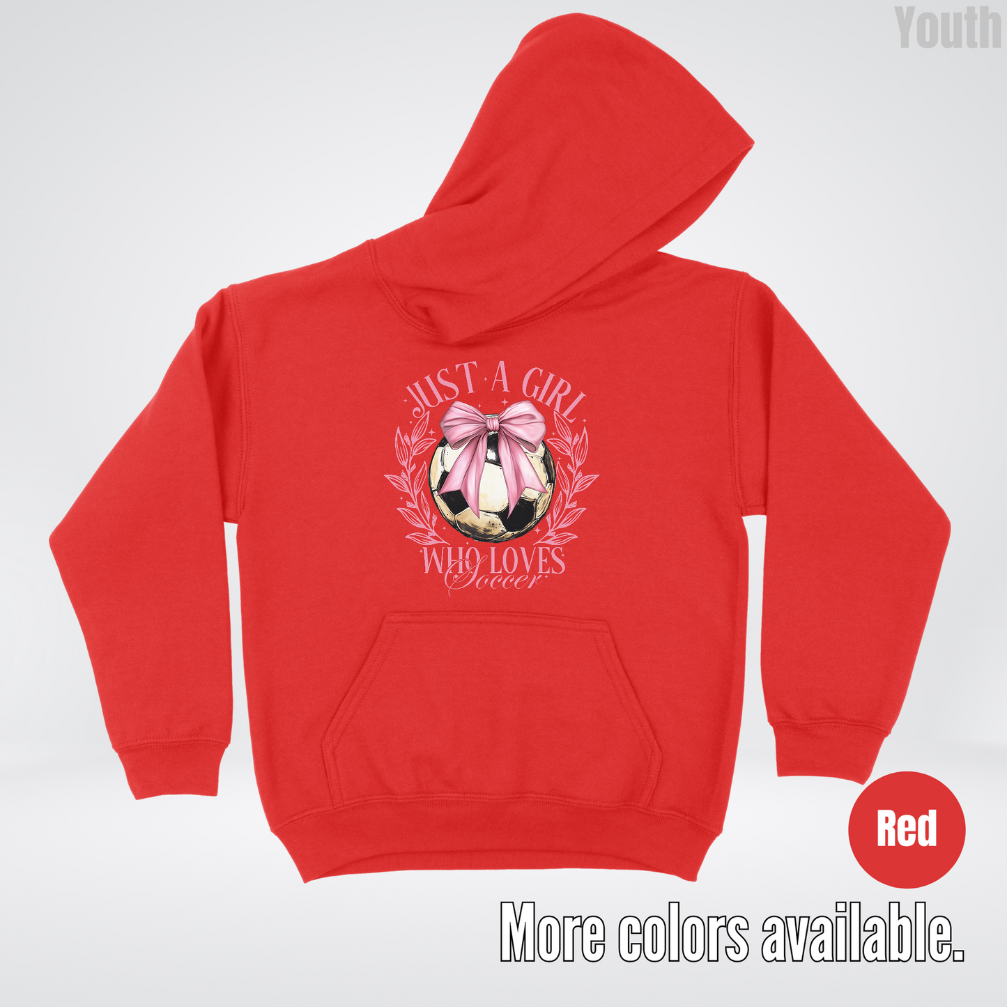 Just A Girl Who Loves Soccer Youth Hoodie