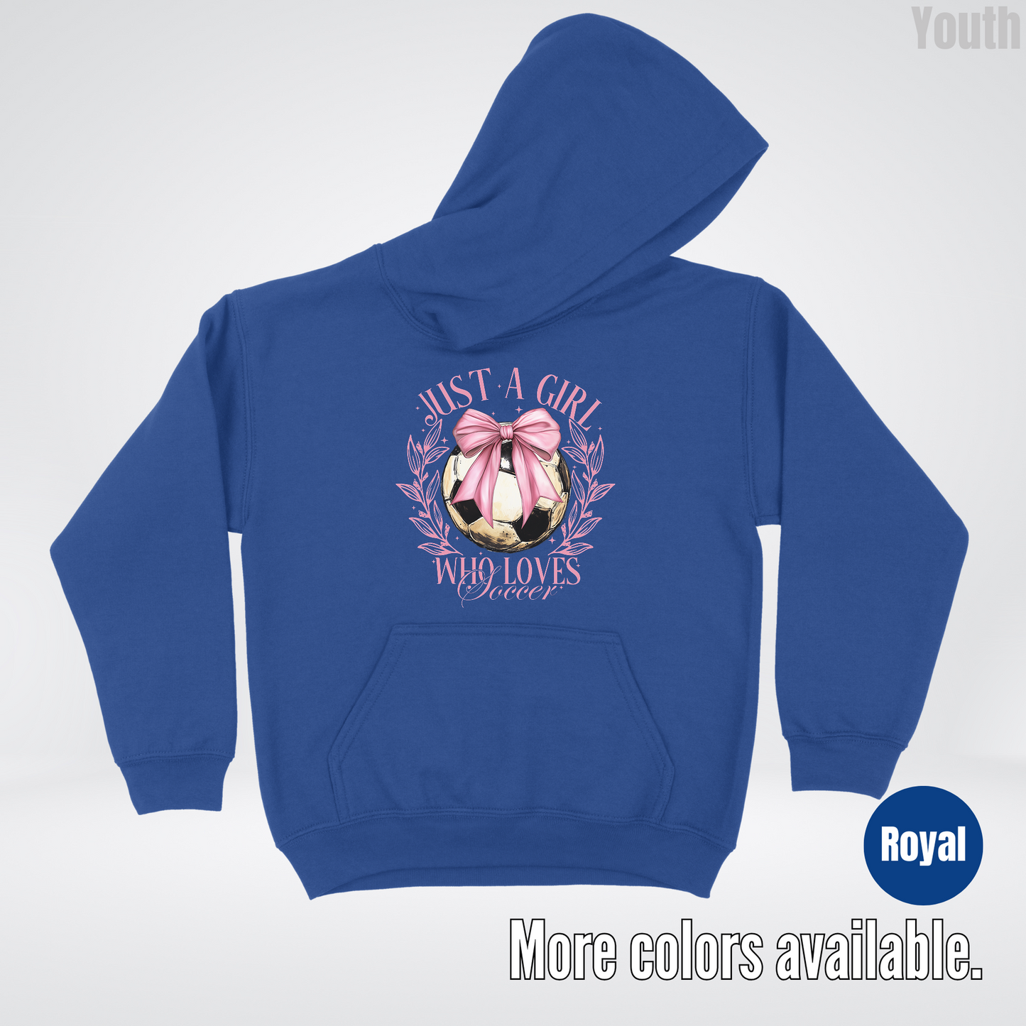 Just A Girl Who Loves Soccer Youth Hoodie