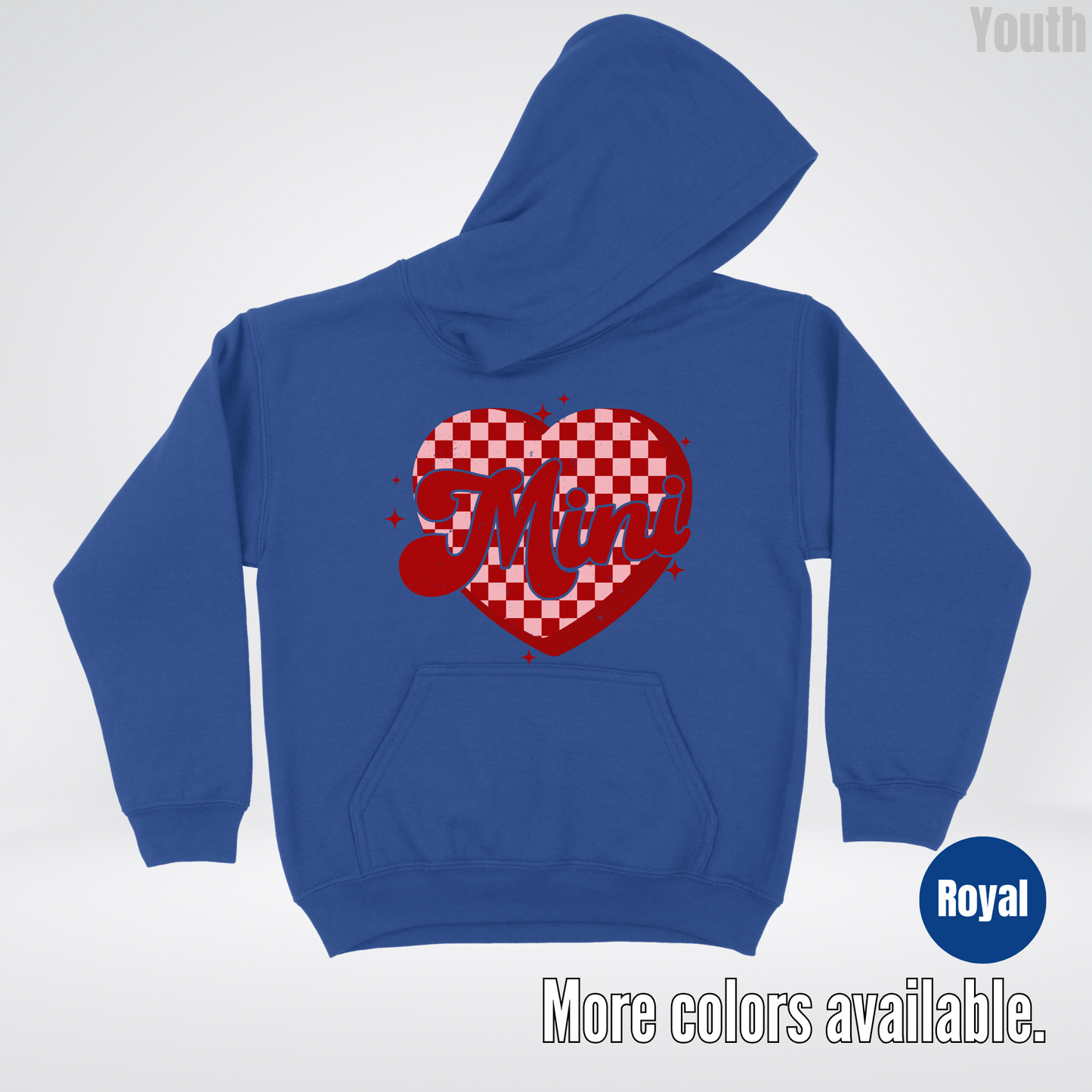 Mini Checkered Heart Youth Hoodie