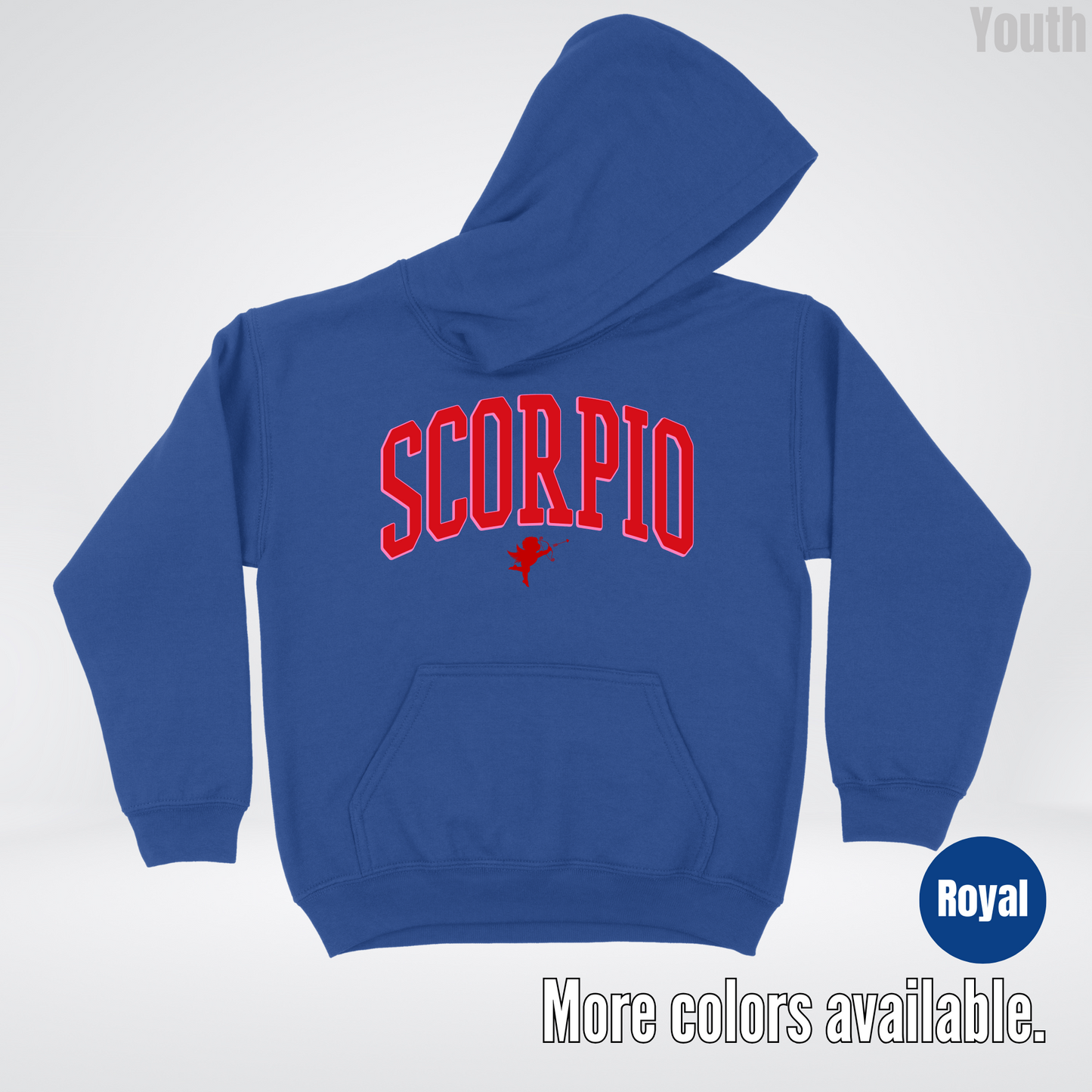 Scorpio Valentines Day Varsity Youth Hoodie
