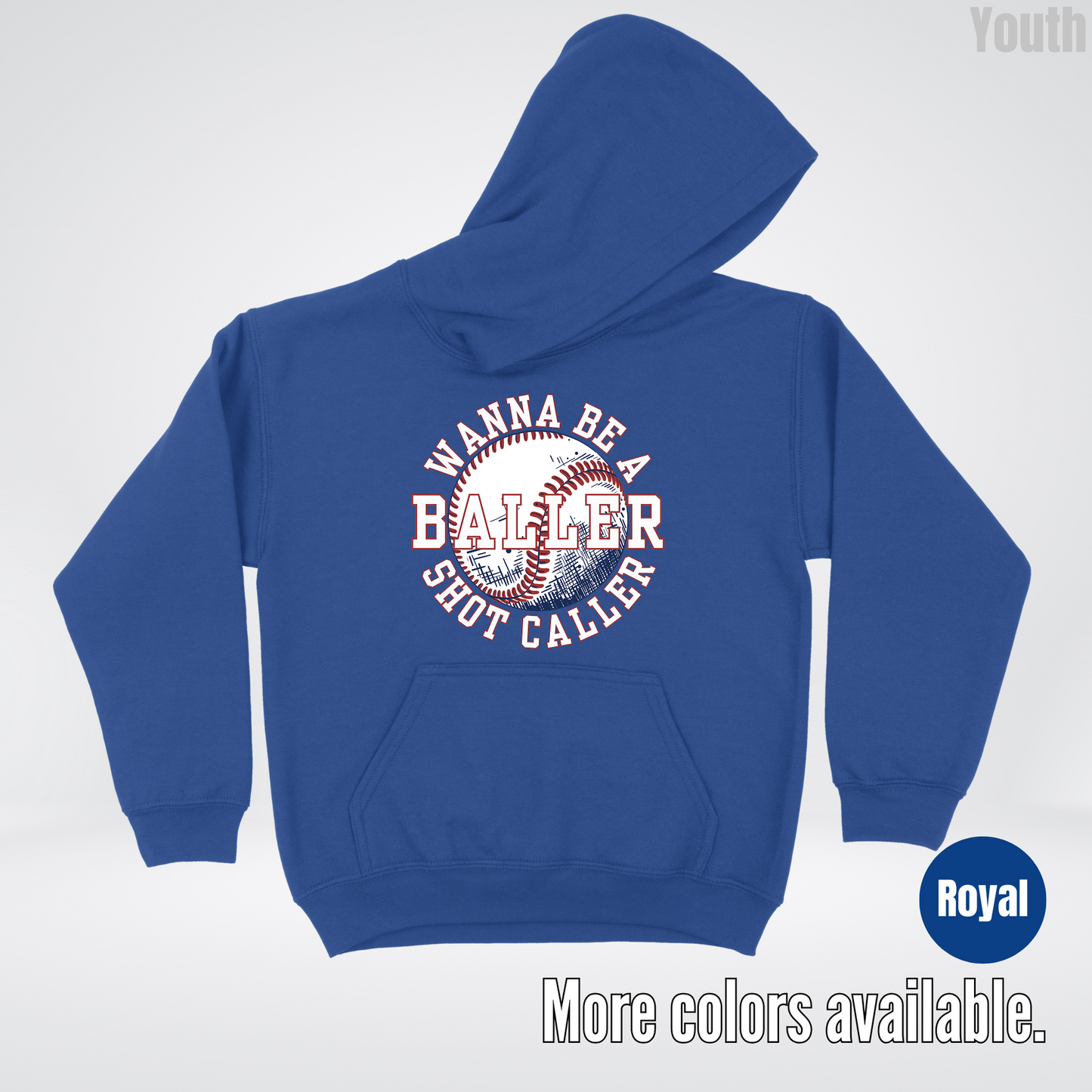 Wanna Be A Baller Shot Caller Youth Hoodie