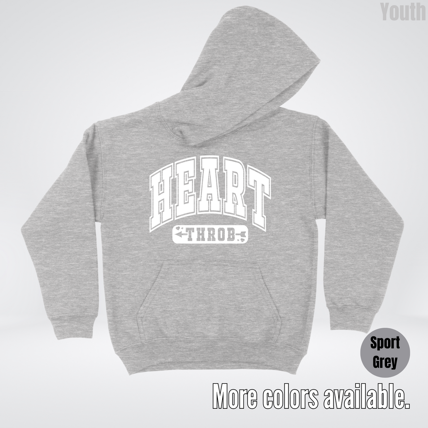 Heart Throb - White Design - Youth Hoodie