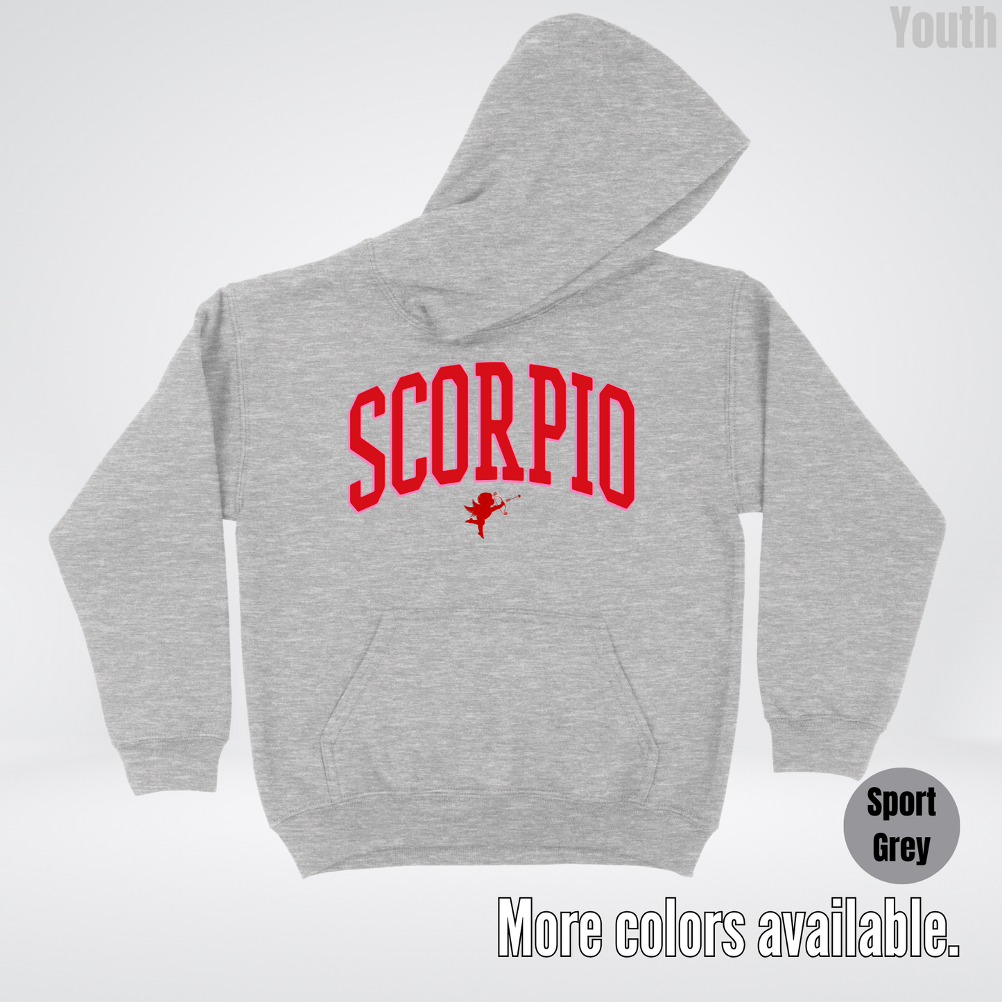 Scorpio Valentines Day Varsity Youth Hoodie