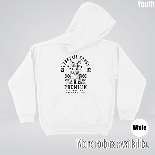 Cottontail Candy Co Premium - Black Design - Easter Youth Hoodie