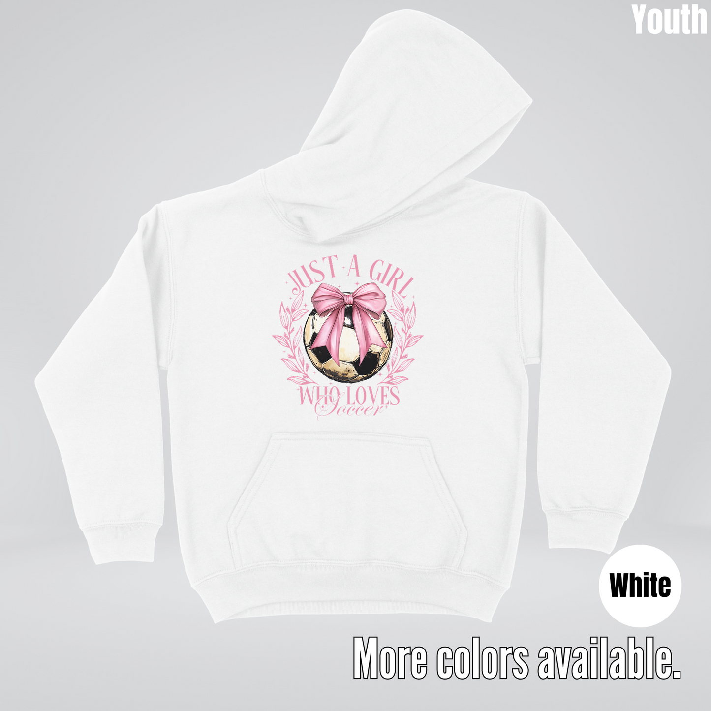 Just A Girl Who Loves Soccer Youth Hoodie