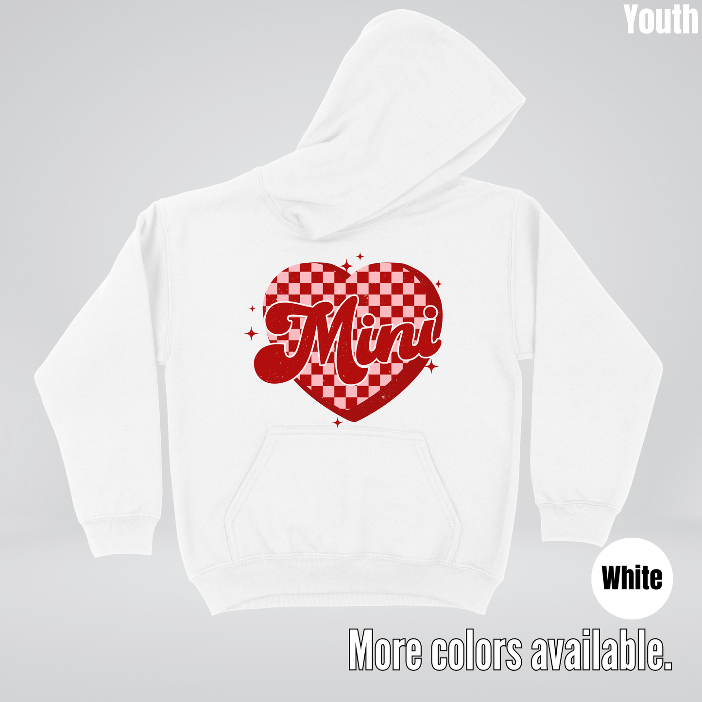 Mini Checkered Heart Youth Hoodie