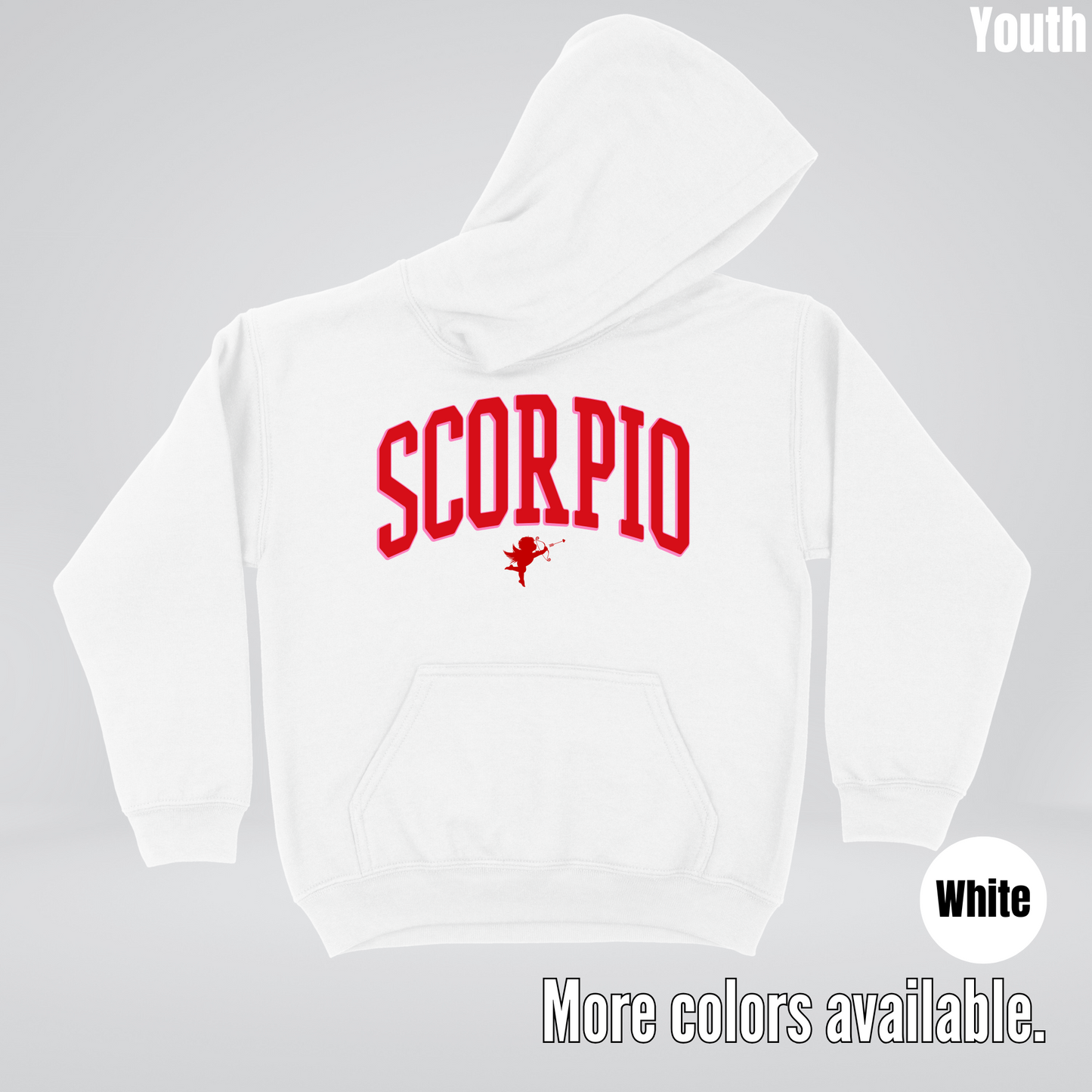 Scorpio Valentines Day Varsity Youth Hoodie