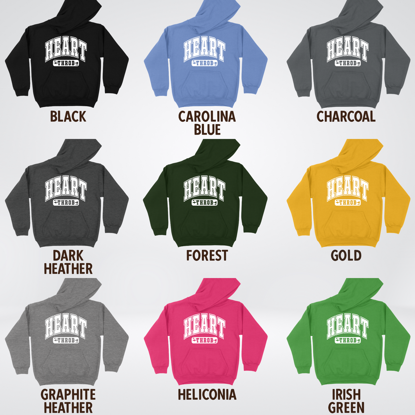 Heart Throb - White Design - Youth Hoodie