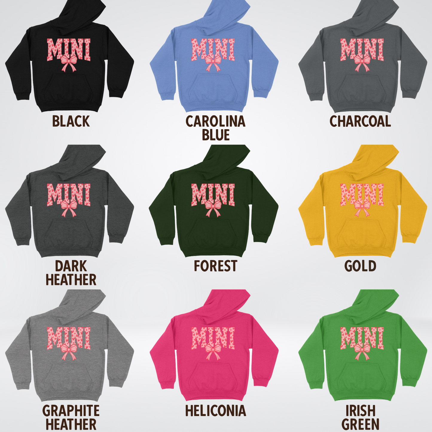 Mini Coquette Hearts Valentines Day Youth Hoodie