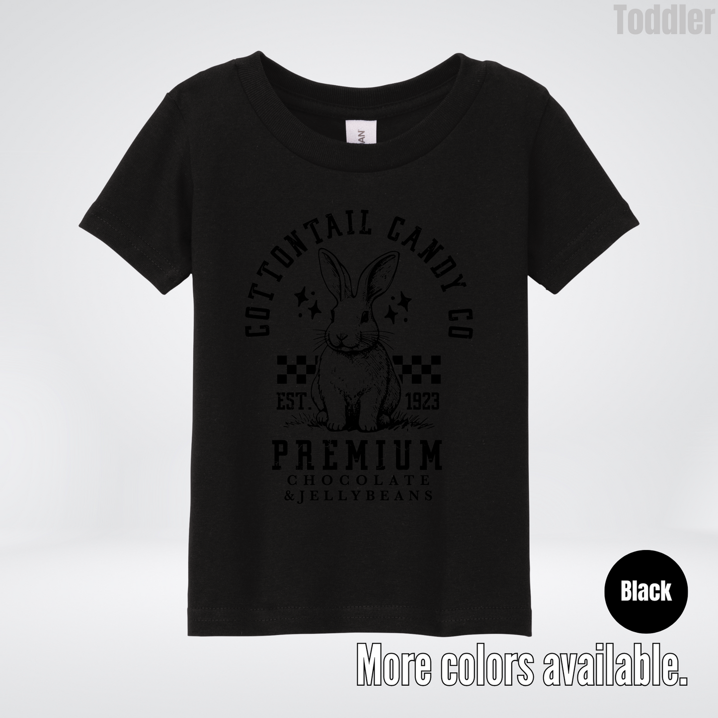 Cottontail Candy Co Premium - Black Design - Easter Toddler T-Shirt