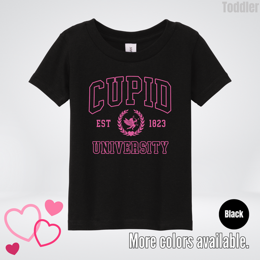 Cupid University Est 1823 Bright Pink Design Toddler T-Shirt