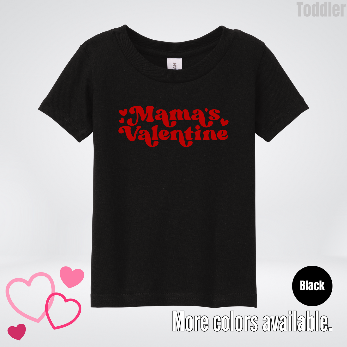 Mamas Valentine Retro Red Design Toddler T-Shirt