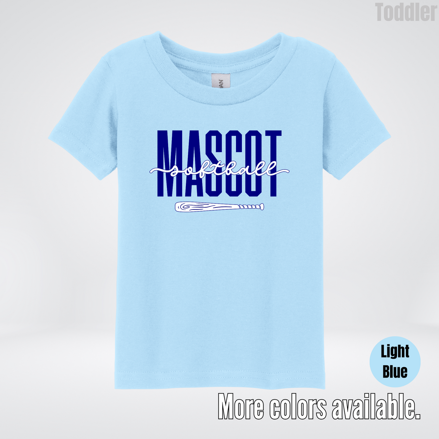 Custom Mascot – Navy - Softball Design 27 Toddler T-Shirt