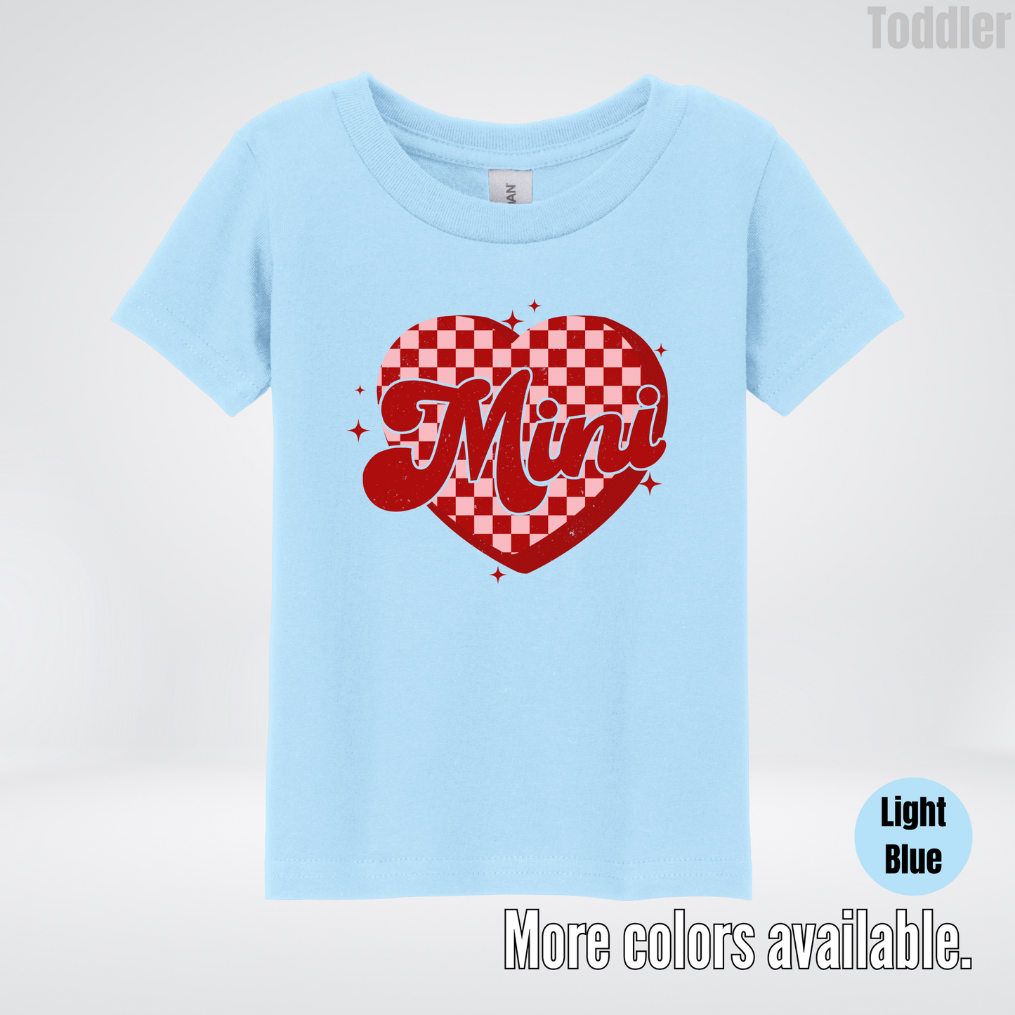 Mini Checkered Heart Toddler T-Shirt