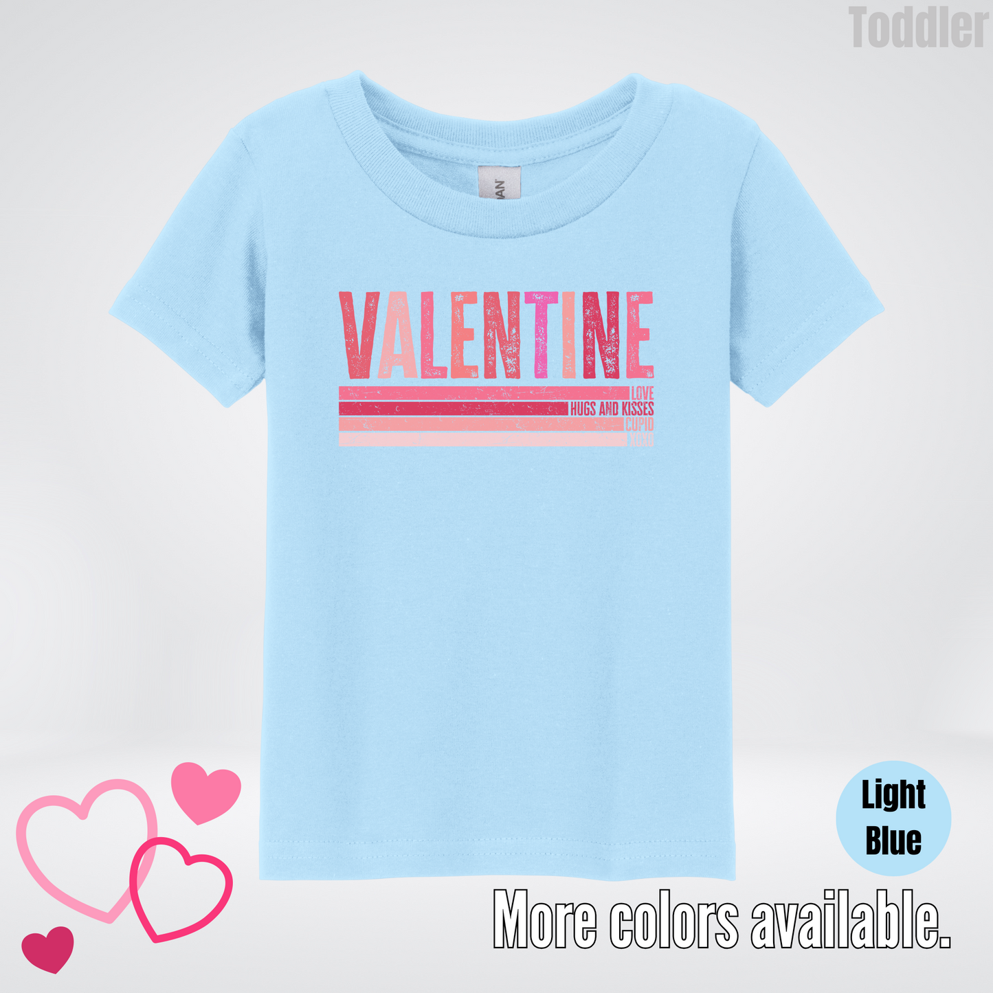 Valentine Hugs & Kisses Toddler T-Shirt