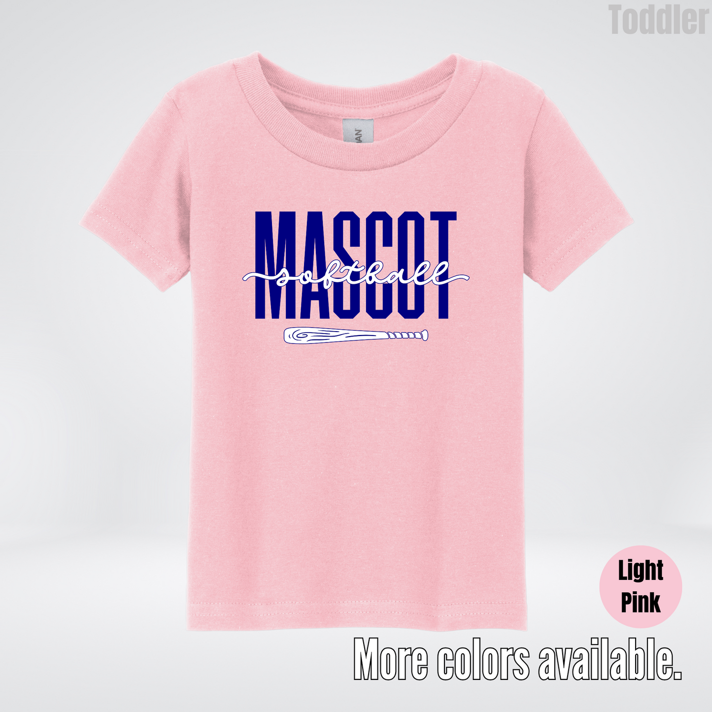 Custom Mascot – Navy - Softball Design 27 Toddler T-Shirt