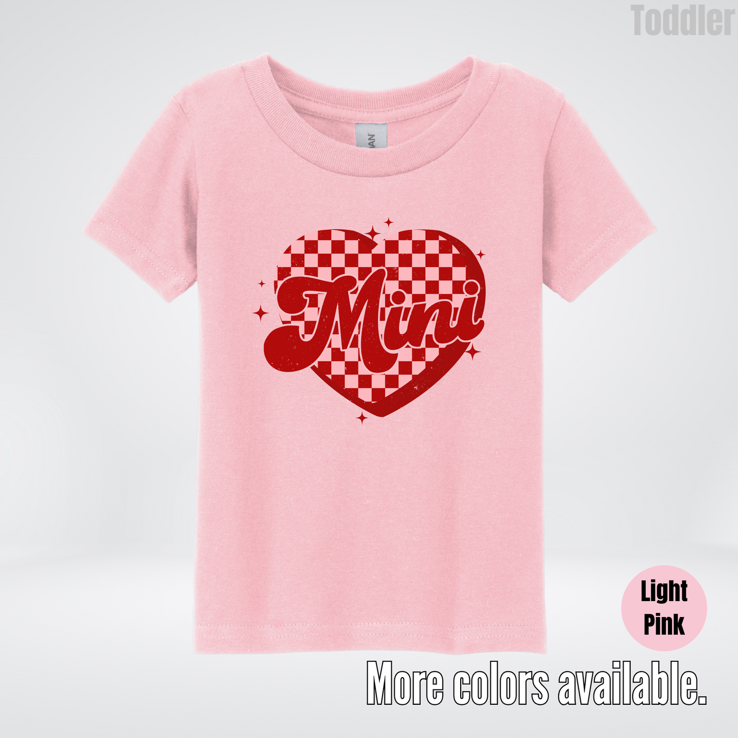 Mini Checkered Heart Toddler T-Shirt